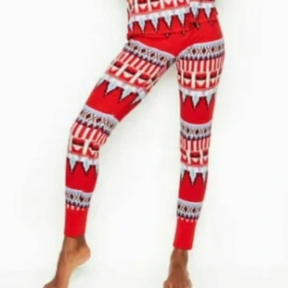 Victoria's Secret Other - Victoria's Secret Fair Isle Thermal Pajama Bottoms Women's Size Small